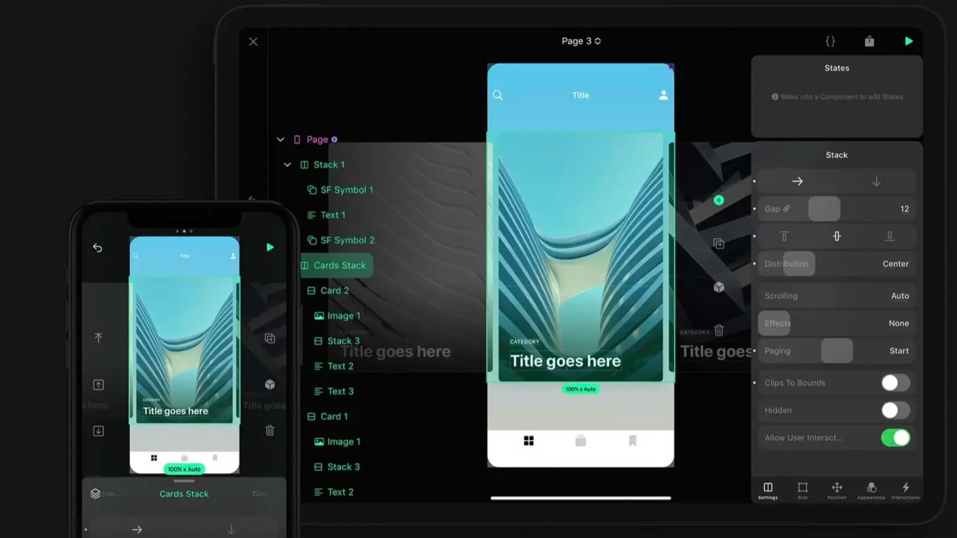 Play app interface and branding design